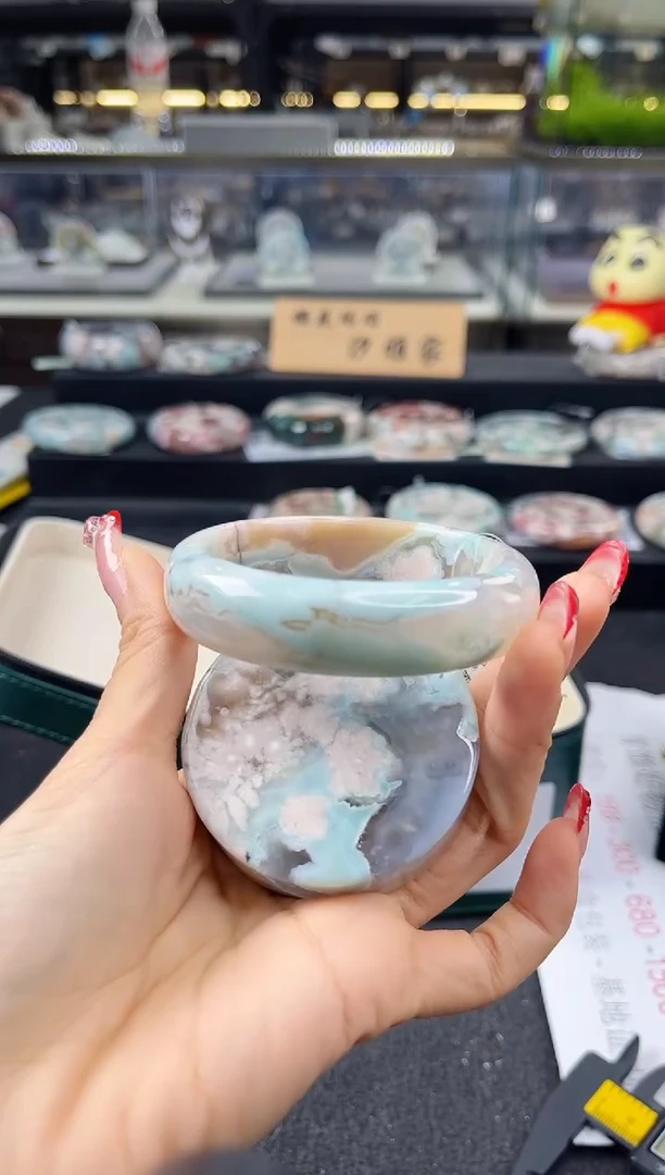 未镶嵌手镯石英质玉57--59圈口（赠品镯心）2S 925