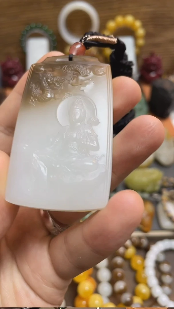 和田玉未镶嵌把件DJ 观音