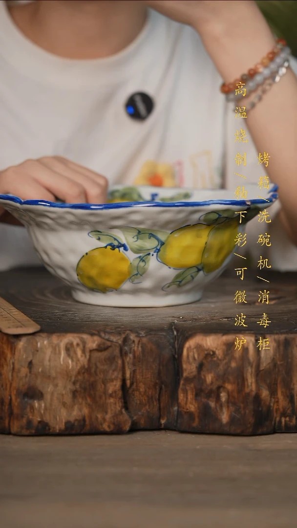 瓷片景德镇高温釉下彩可微波烤箱洗碗机