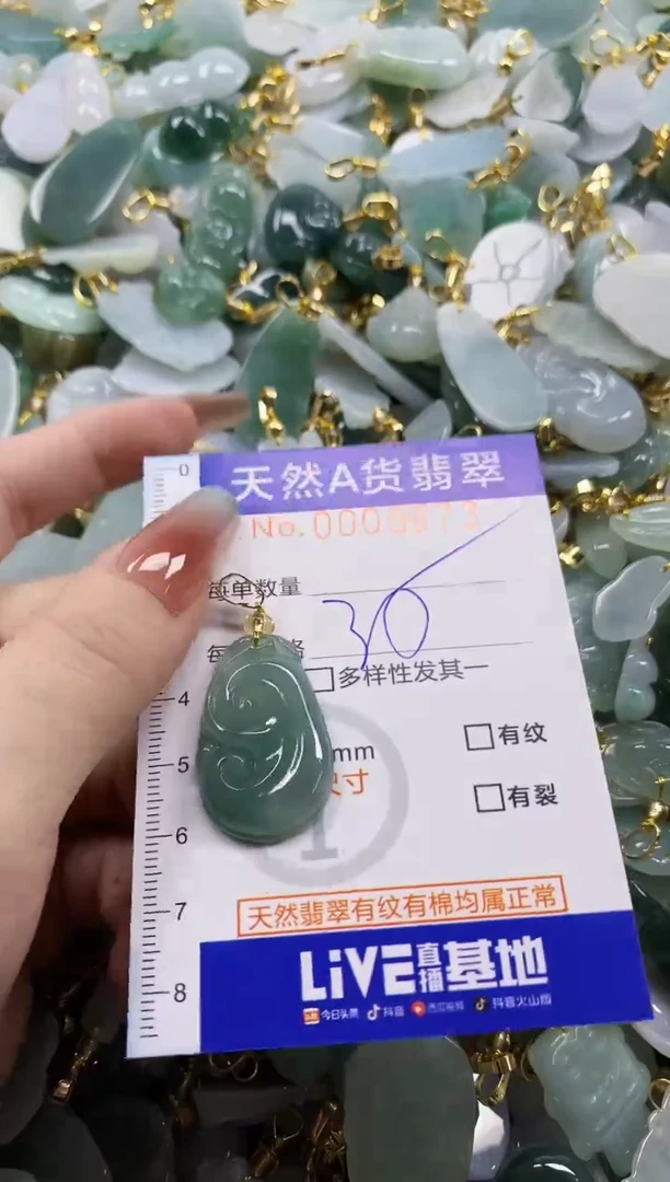 颈饰未镶嵌翡翠天然A货翡翠