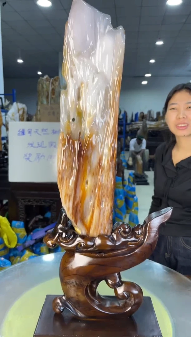 未镶嵌摆件硅化玉静*?72