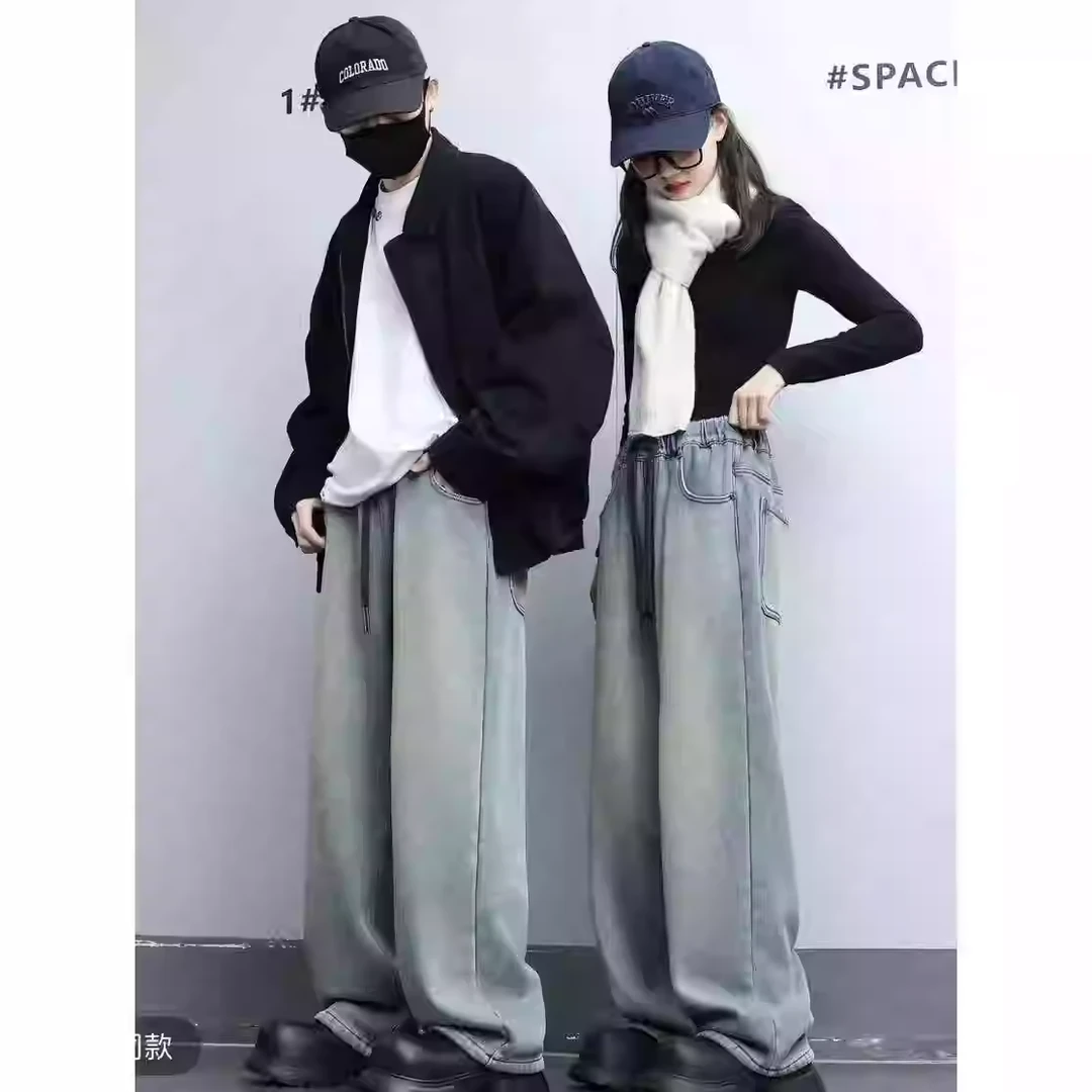 男童冬款后口袋HRK加绒牛仔裤 8878（175-195）