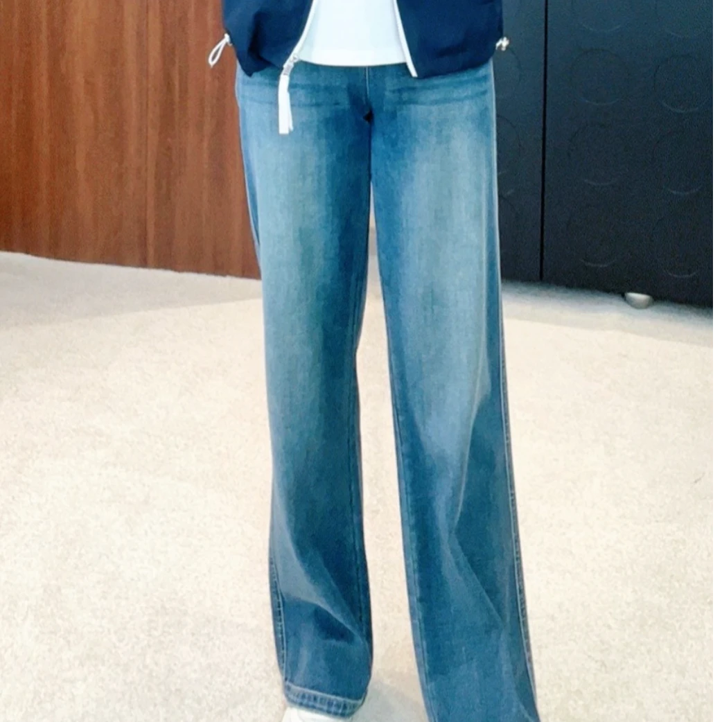 【艾米佳尔】2025年早春新款百搭显瘦薄款筷子牛仔裤A002