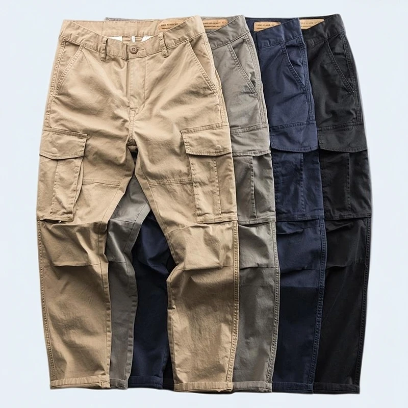 男士弹力斜纹休闲裤秋冬新款户外百搭耐磨长裤个性修身直筒工装裤