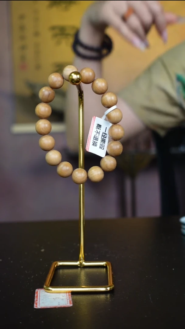 檀香木海南白檀天然野1.2圆珠单圈