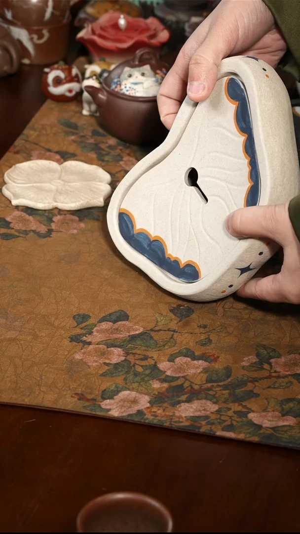 茶壶紫砂白泥蝴蝶湿泡