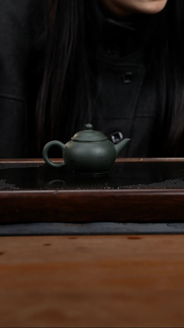 茶壶紫砂100cc原矿绿泥水平7