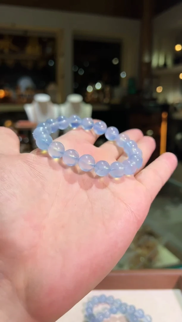 合成（培育）海蓝宝石未镶嵌10mm+海蓝宝（多样性发一）