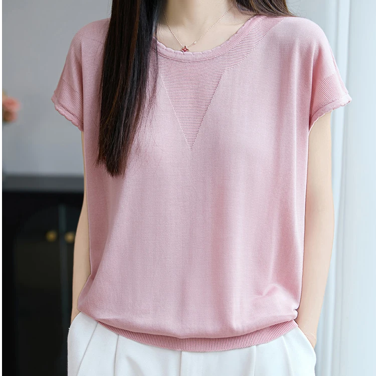 夏季薄款女士短袖百搭036