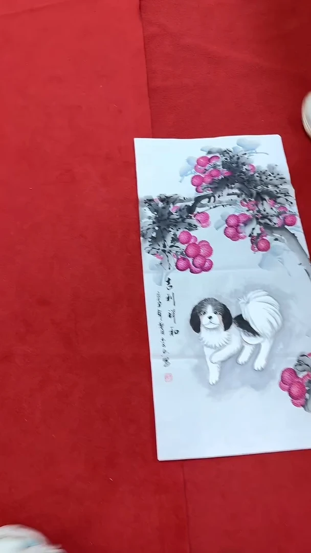 国画国画字画小姐姐真好看