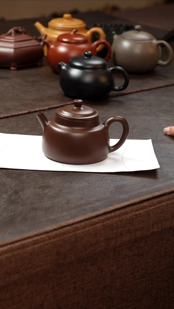 茶壶紫砂壶·22老紫泥言心160cc