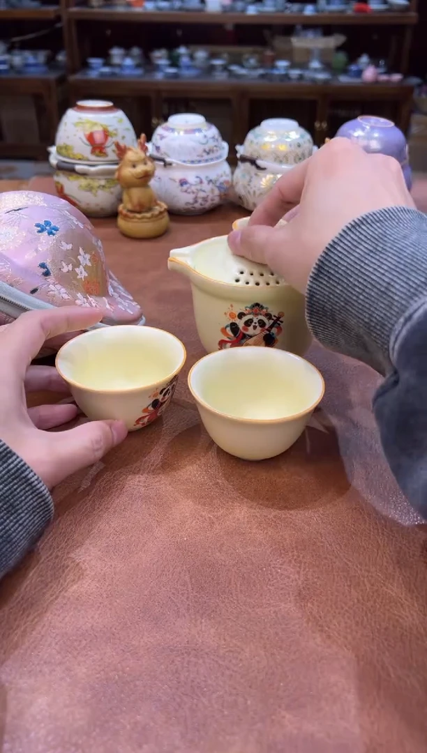 真的很便宜会开片的旅行茶具