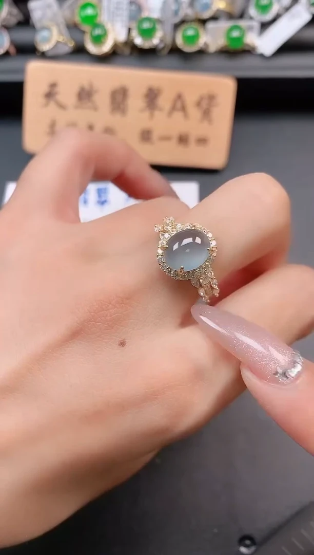 银S925镶嵌戒指翡翠1111