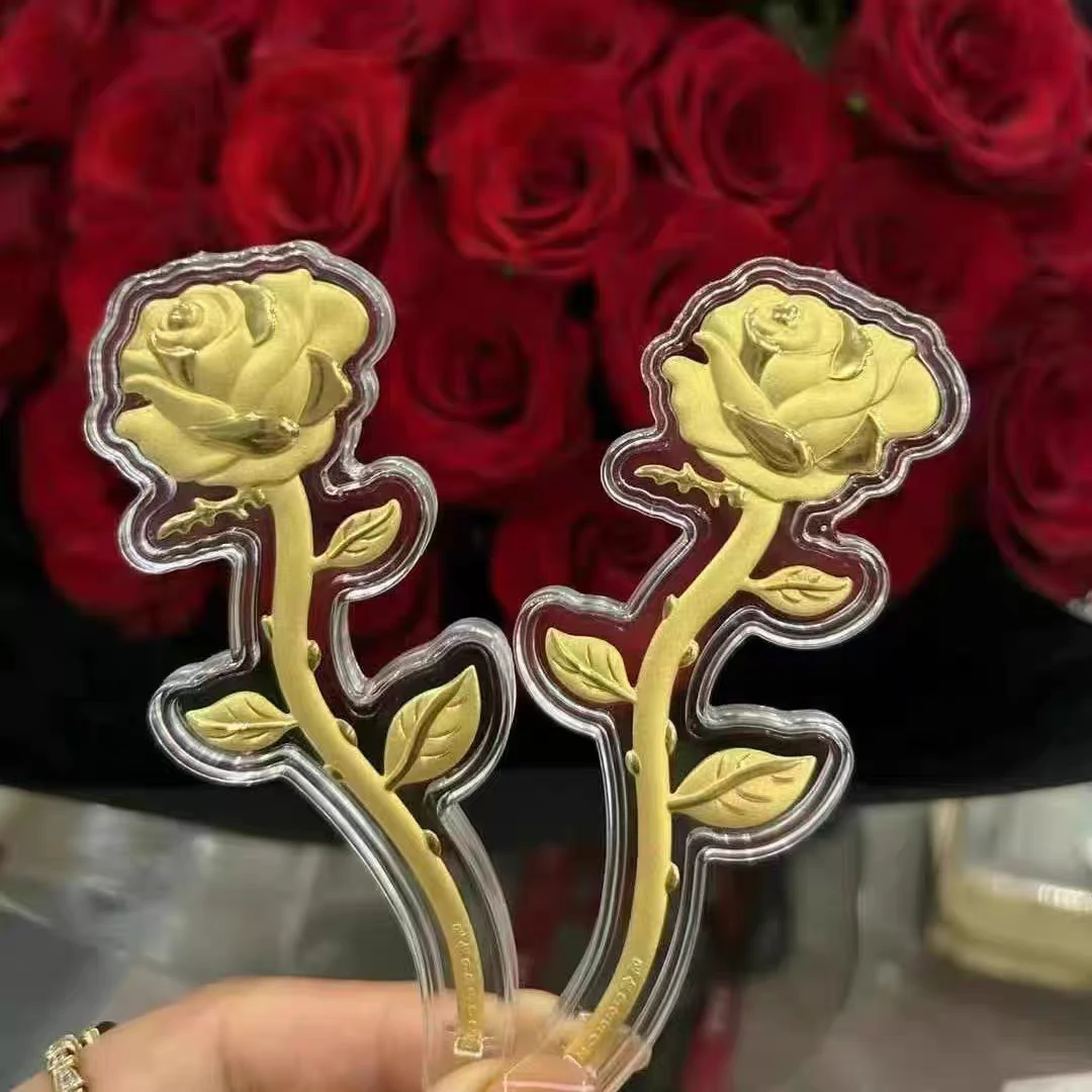 水贝大福999永不凋谢玫瑰花手机贴0.2g女友生日情人节高档礼物