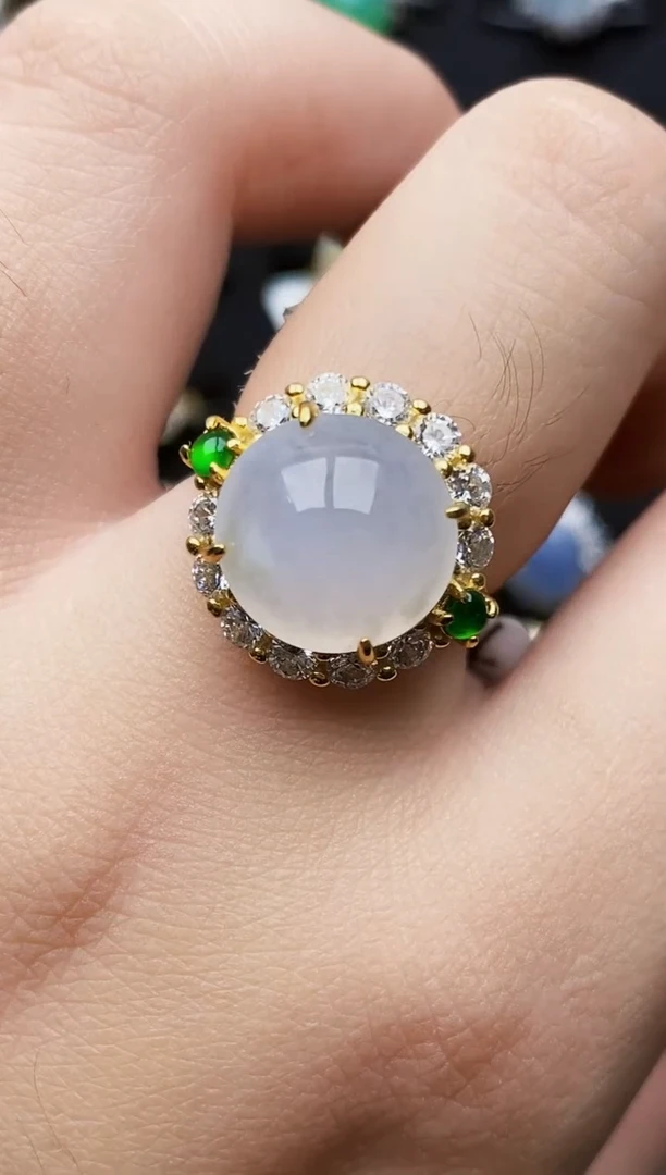 银S925镶嵌戒指翡翠5431