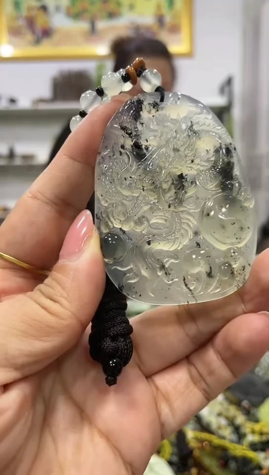 岫玉未镶嵌挂件