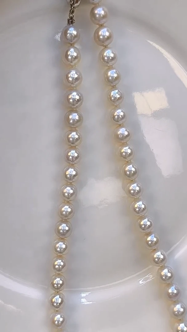 淡水珍珠银S925镶嵌项链9