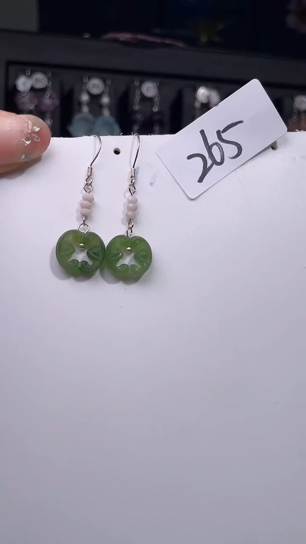 未镶嵌和田玉（碧玉）耳饰喜欢拍