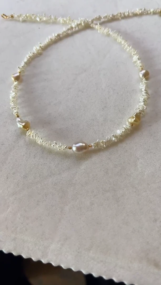 颈饰18K金镶嵌海水珍珠珍珠