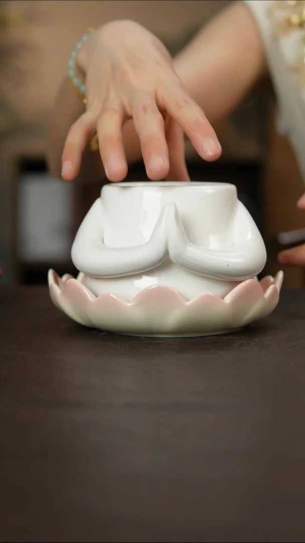 杯景德镇陶瓷杯碗柴烧多人微瑕