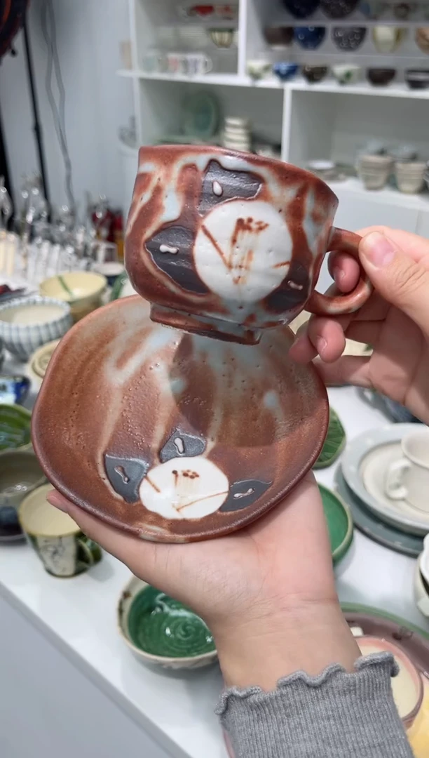 【闪购商品】瓷片孤品赤椿套杯