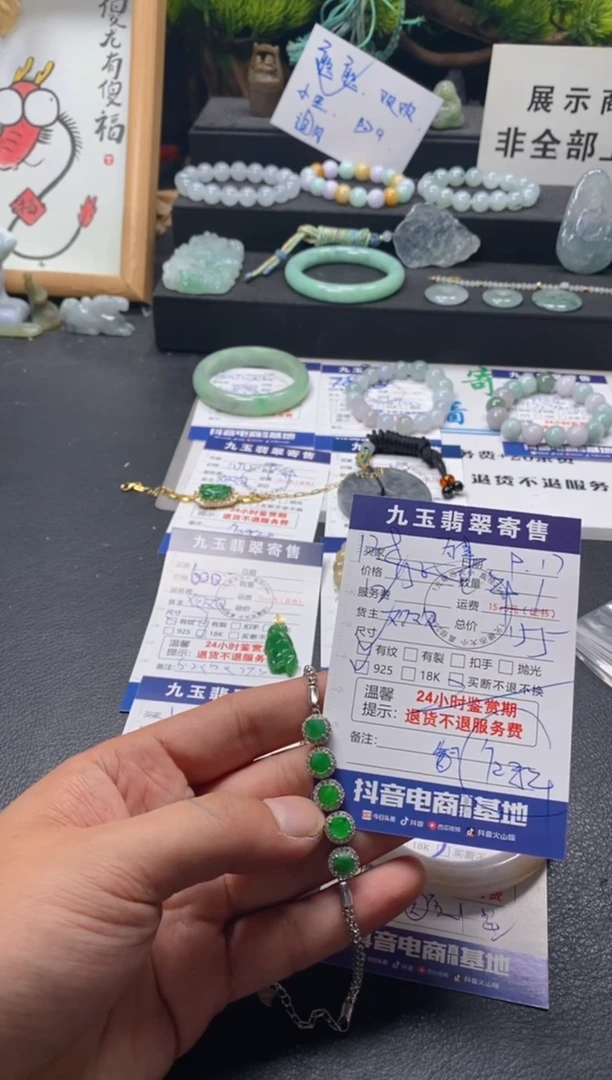 颈饰银S925镶嵌翡翠百**乐买断2