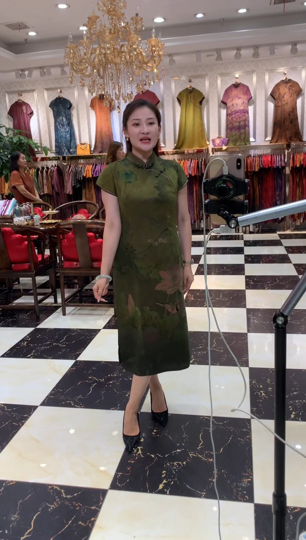快**活香云纱新中式旗袍（3XL）专属1件