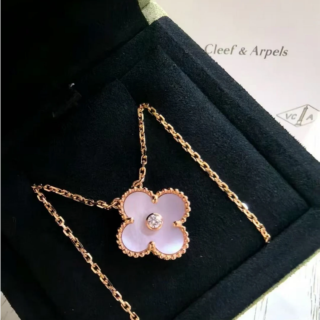 99新 梵克雅宝 小花6欢 中号单花项链 2025年圣诞款 单钻