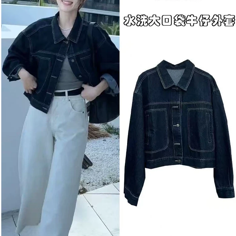 韩版爆款2025春装新款小个子短款超好看水洗牛仔外套百搭时尚休闲