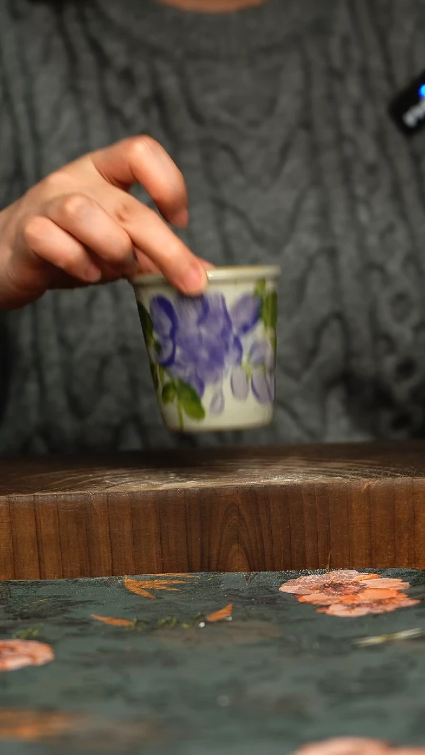 杯釉下彩手工手绘同款陶器