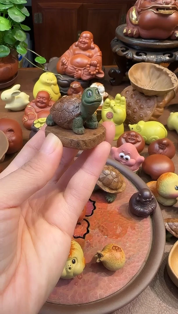 紫砂茶宠紫砂小乌龟香插