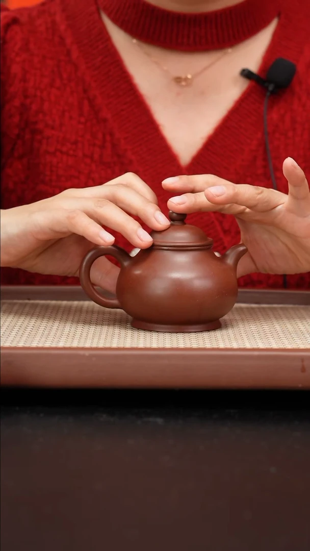 【闪购商品】紫砂茶壶全手工龙血砂潘壶160