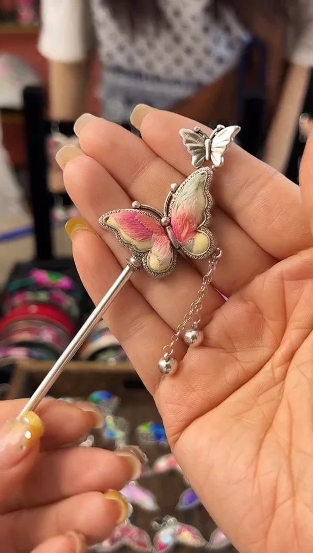 织绣艺枝独绣老绣饰品204