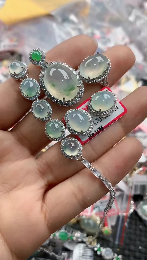 银S925镶嵌戒指翡翠15           1
