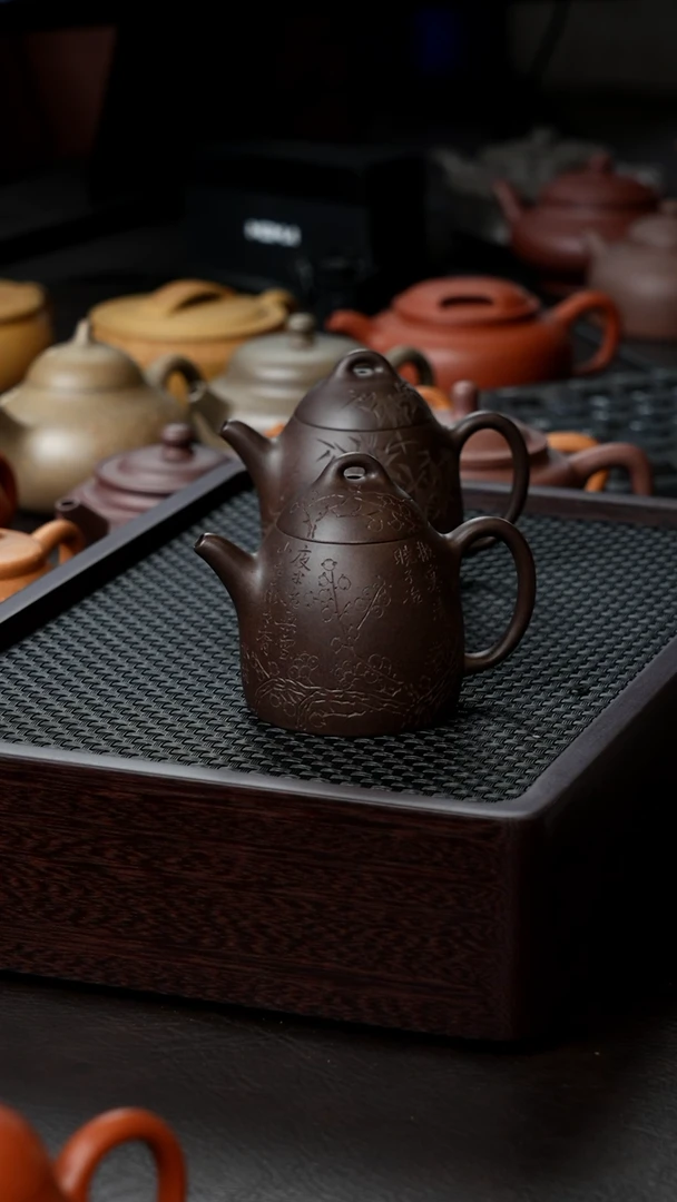 茶壶紫砂紫泥秦权半手复刻    100