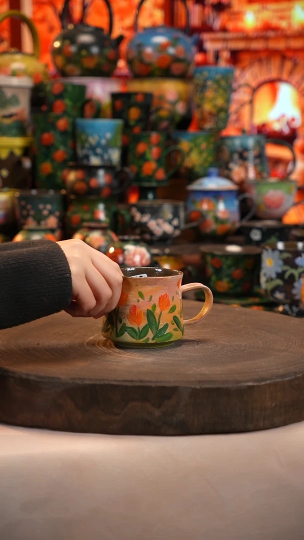 油画   釉下彩   杯子