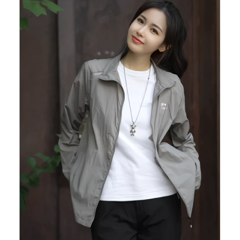 2025夏季新款轻薄立领防晒衣夹克男士户外休闲运动透气皮肤衣外套