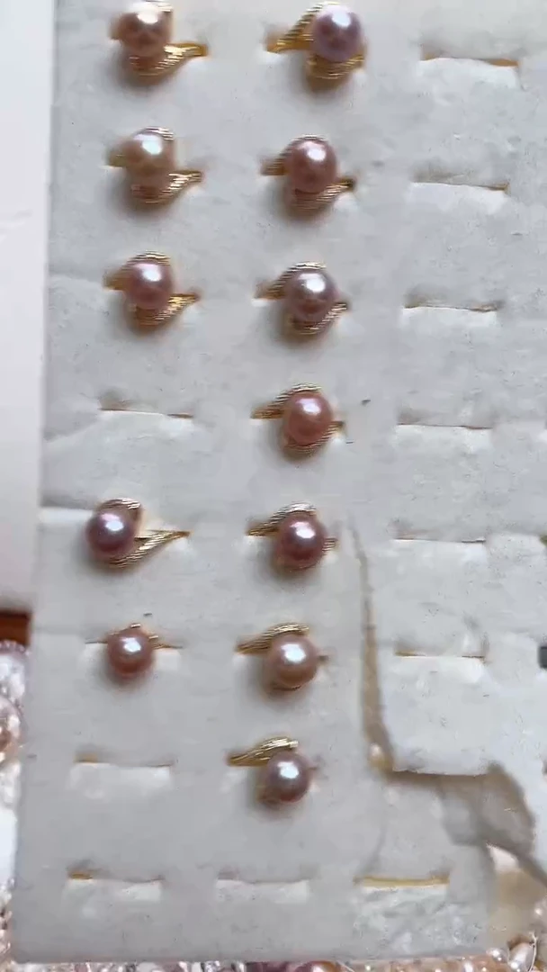 【闪购商品】淡水珍珠戒指合金爱迪生戒指