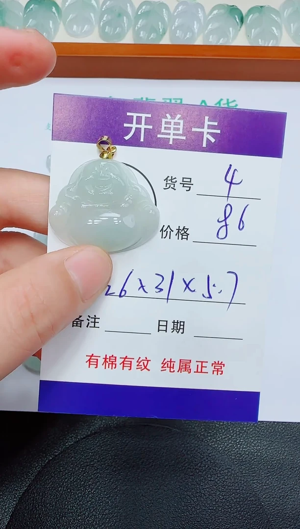 翡翠未镶嵌吊坠(赠链)4