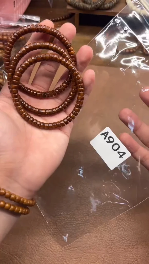 手串紫金鼠A904 鼠尖4*7咖皮纯肉药片