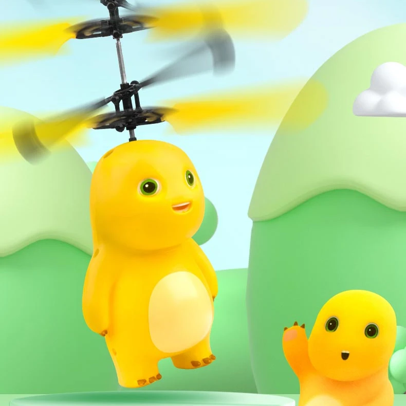 奶龙感应遥控旋转飞机电动趣味悬浮玩具炫酷奶龙飞行器礼物