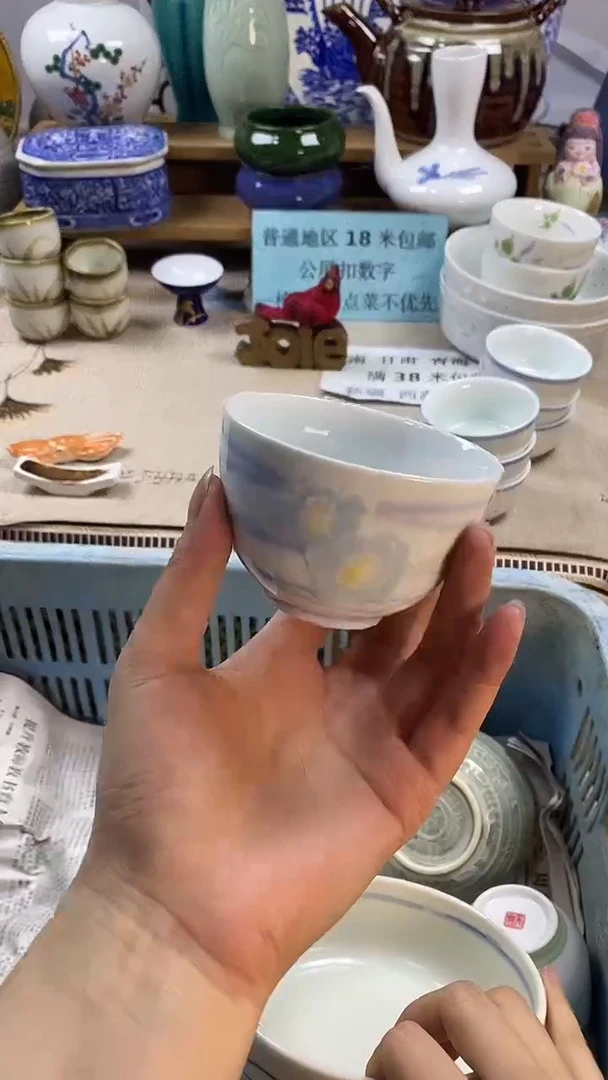 瓷片每**乐中古回流瓷器，新号开播，全场放漏。