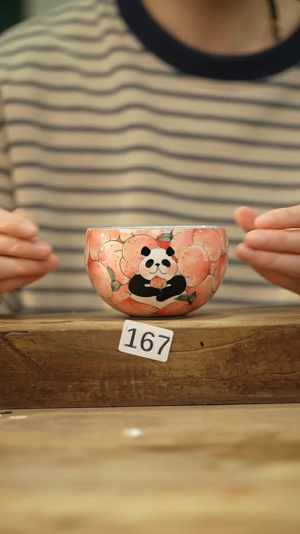 瓷片新品！设计师手绘柴窑动物系列  紫霞