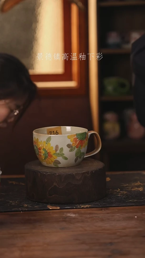 陶瓷景德镇高温釉下手绘陶瓷@L716@