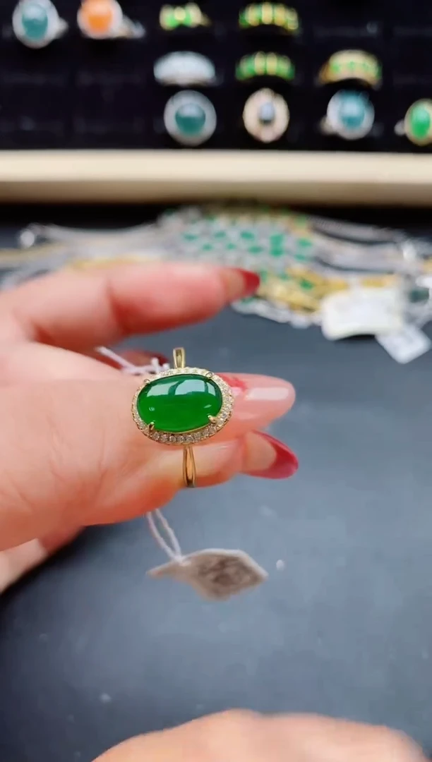 【闪购商品】翡翠戒指银S925镶嵌50805508