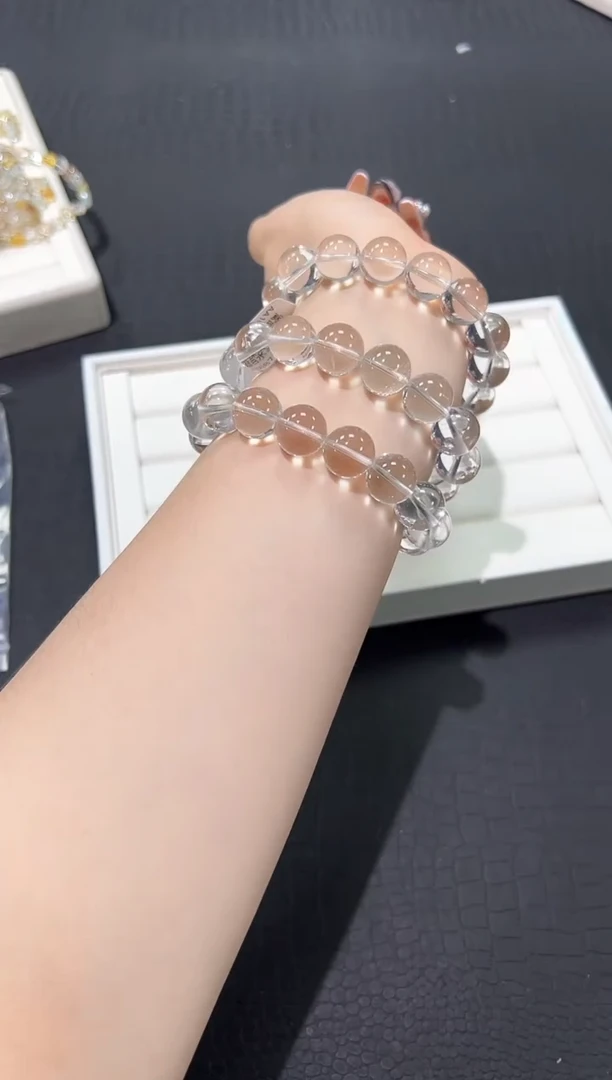 水晶手链未镶嵌45z多样性发其一【1条】默认微瑕13mm