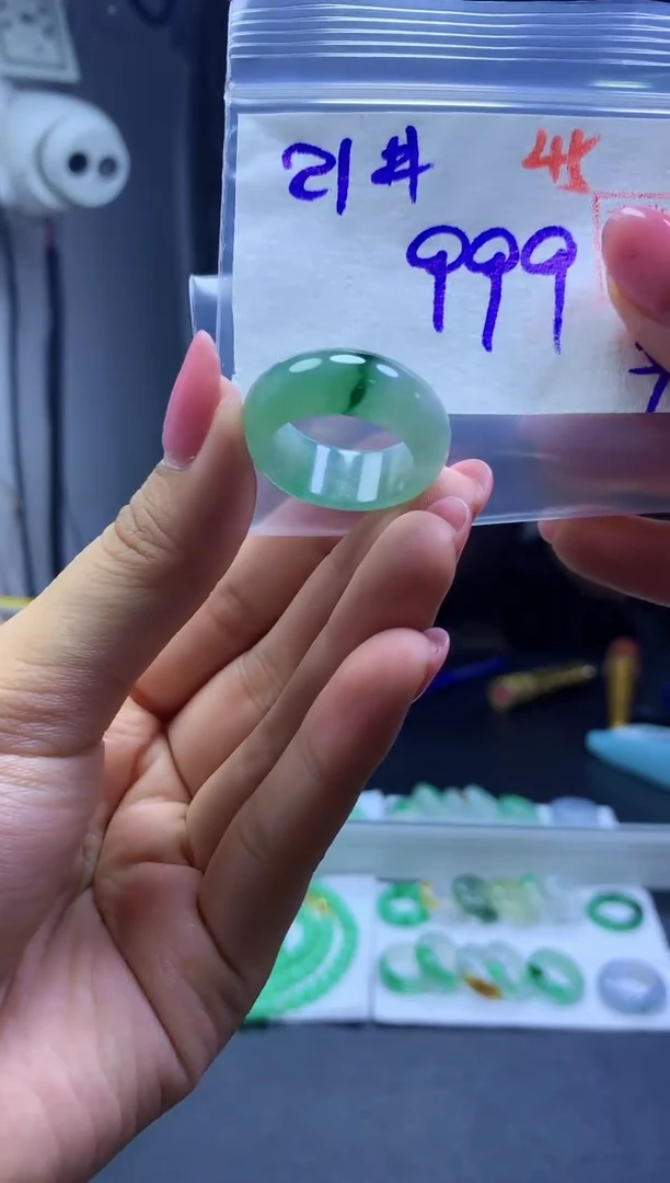 未镶嵌定制翡翠戒圈#999元-毛货需精细抛光