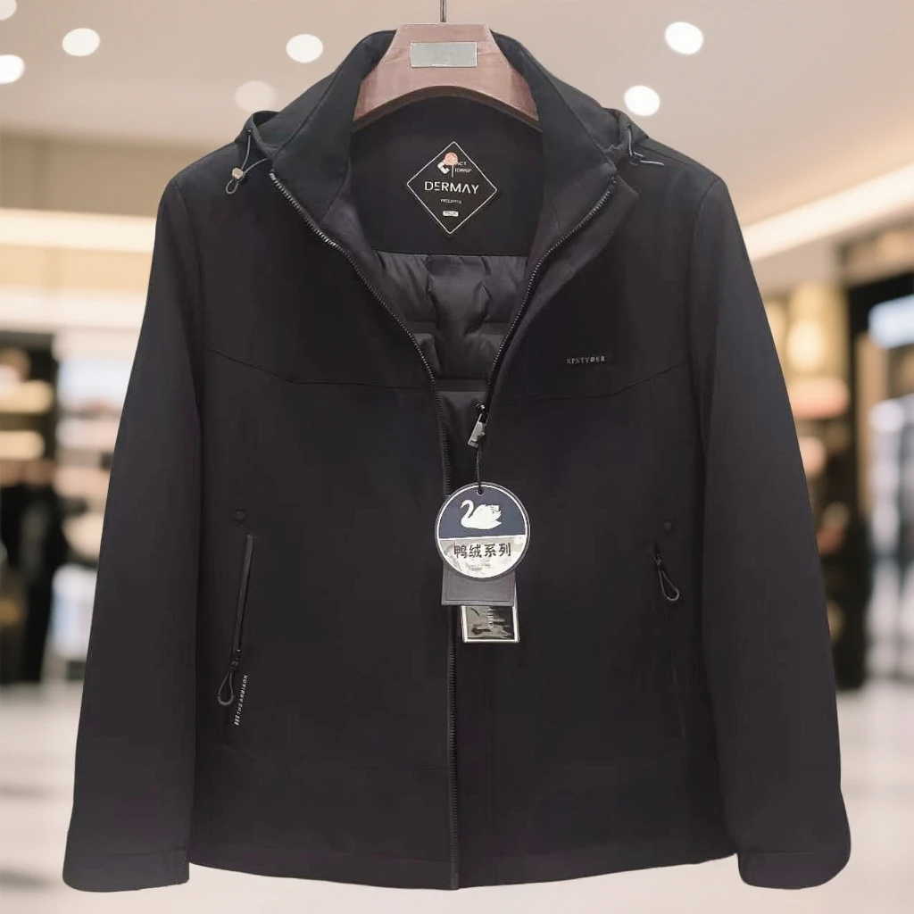 【99857】轻薄羽绒服男士商务可脱帽款散口袖百搭