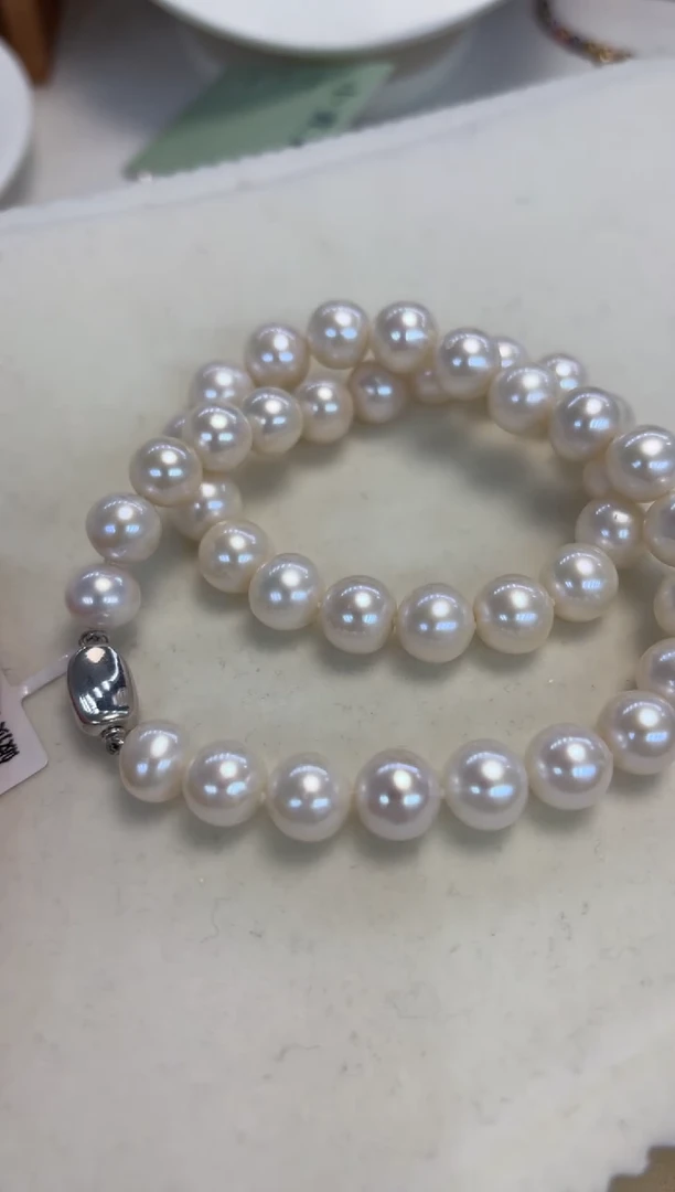 颈饰银S925镶嵌淡水珍珠10.5-11.5mm