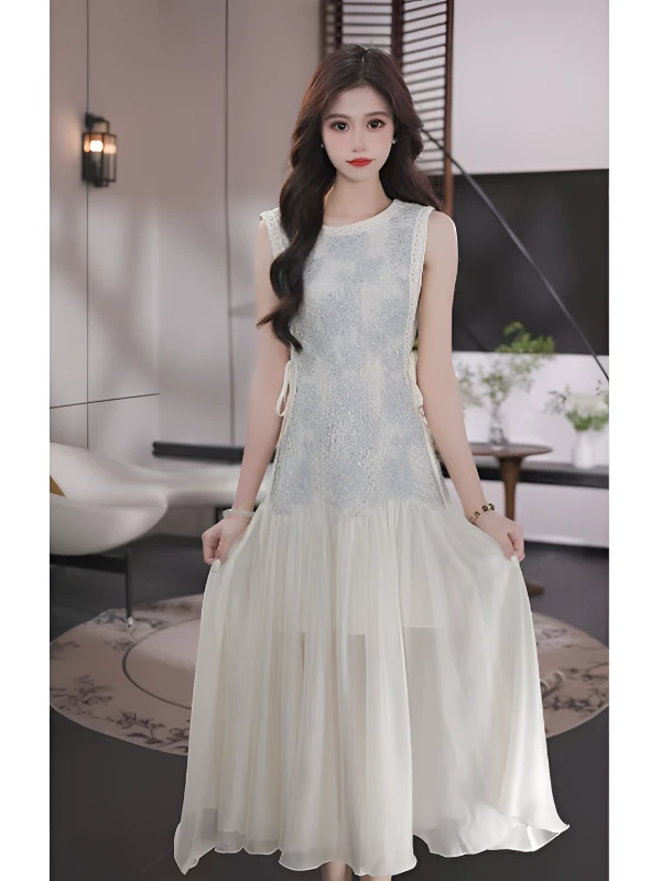 依漾Y-【冷艳繁花】原创新款显瘦时尚连衣裙-53623Q